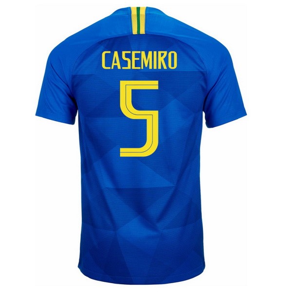 Camiseta Brasil 2ª Casemiro 2018 Azul